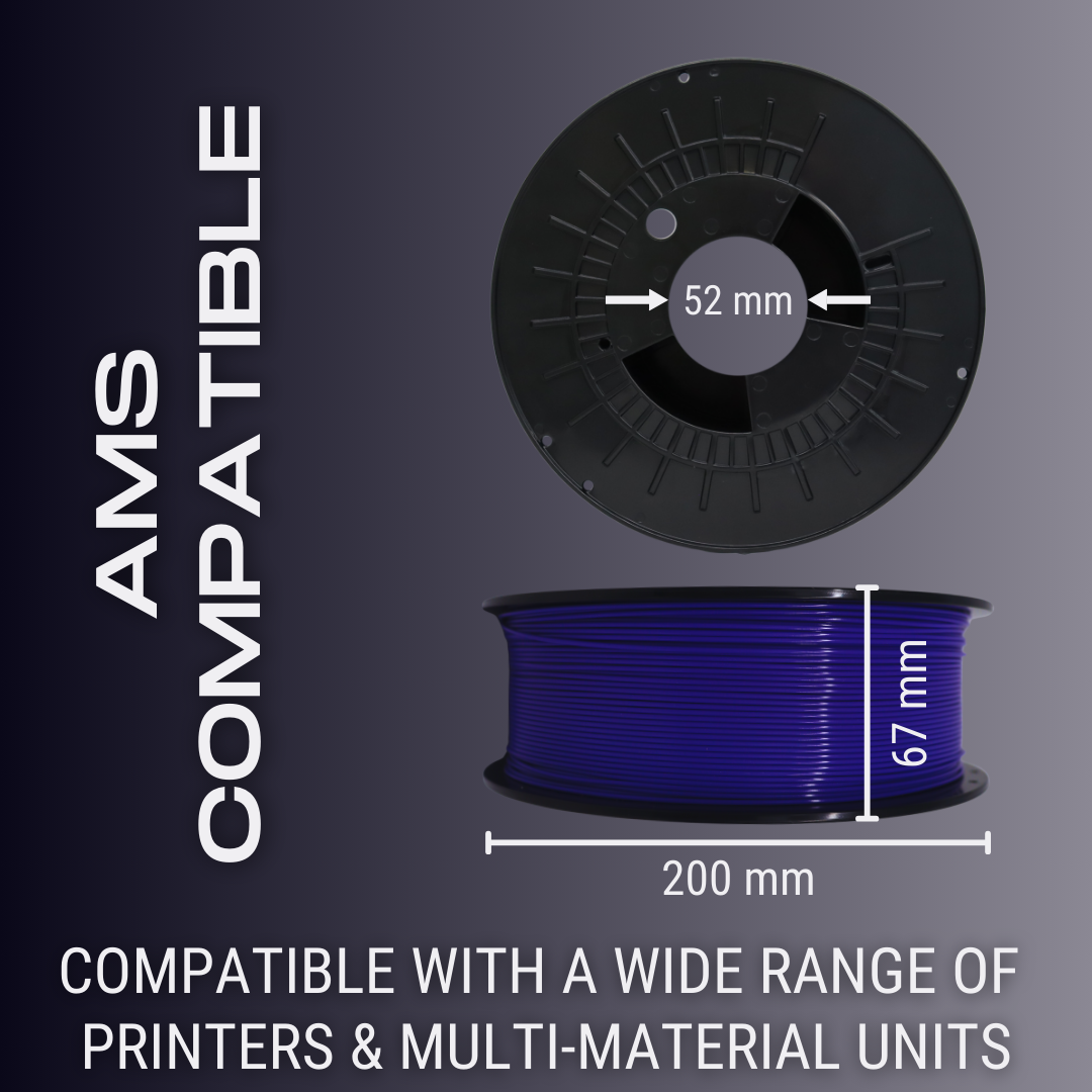 Transparent Sapphire Blue AF 1.75mm PCTG Filament Made in the USA!